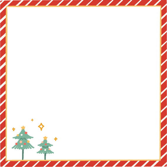 Bright Handdrawn Christmas Frame